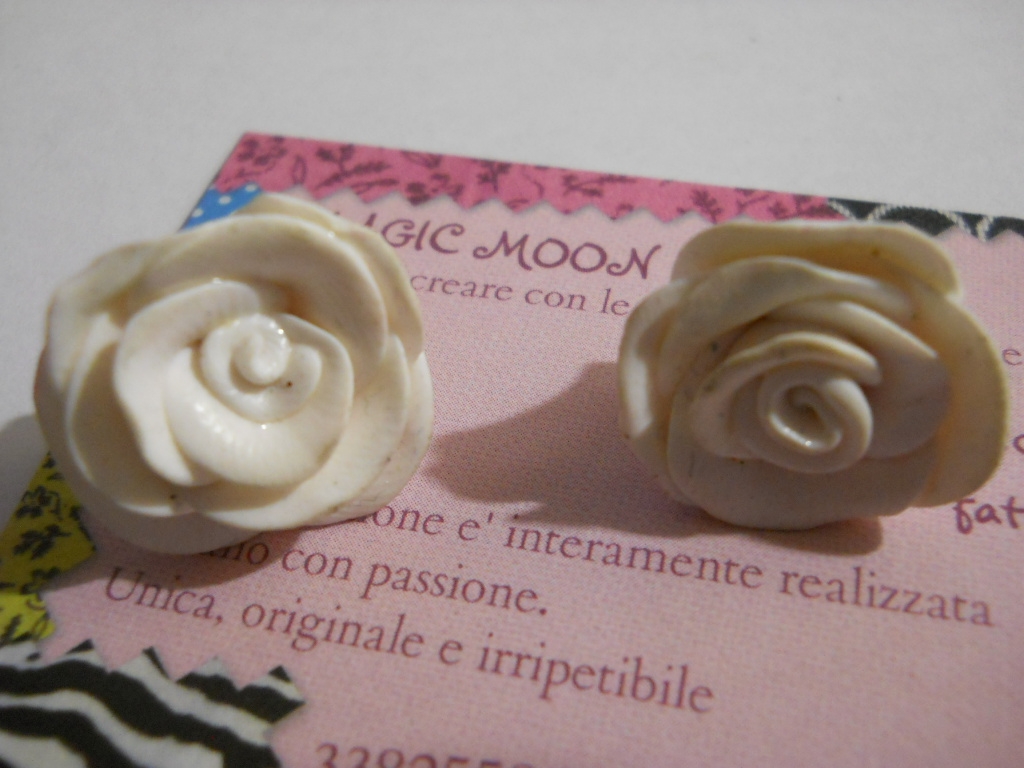 Orecchini Rose blanc