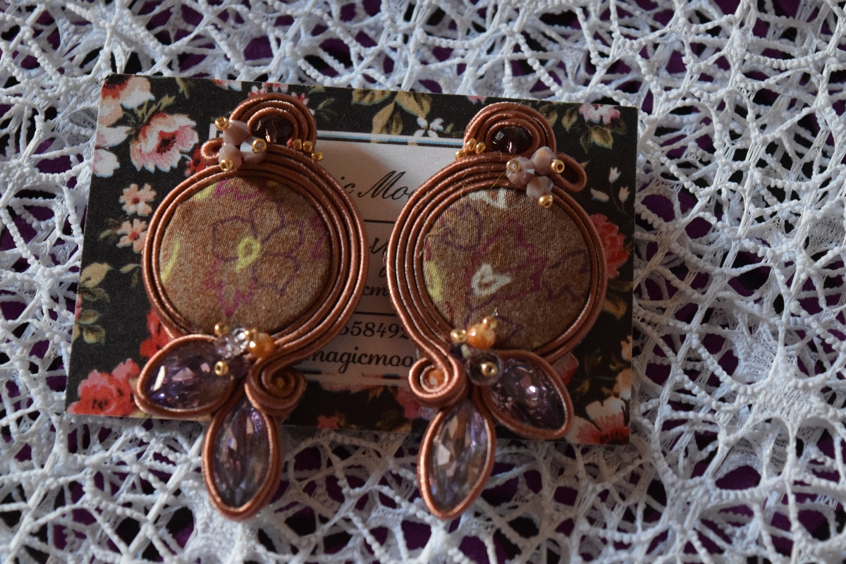 Orecchini Vintage Flower Soutache